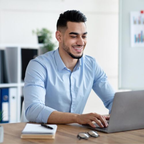 Man working on computer
