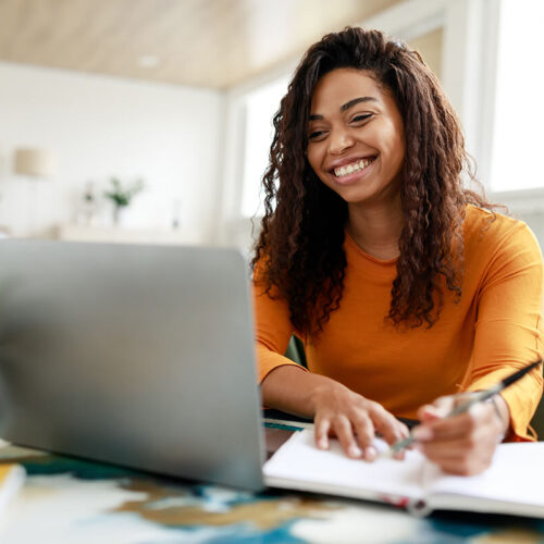 Woman on her laptop