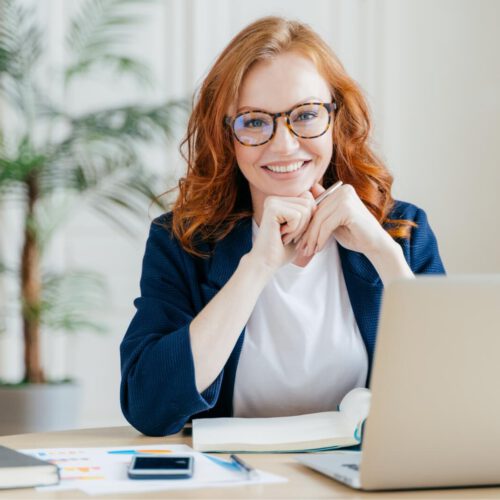 Woman smiling