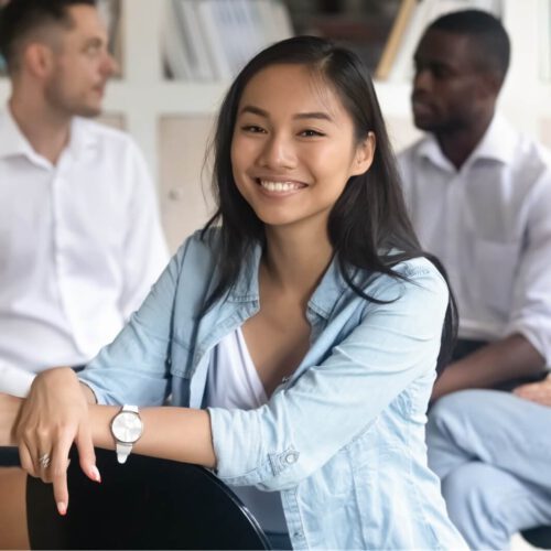 Young woman smiling
